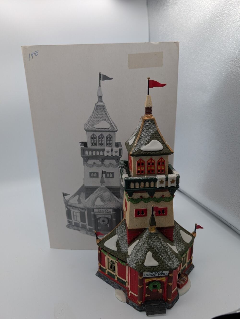 Dept 56 North Pole Series Santa’s Lookout Tower Light & Box Mint Vintage